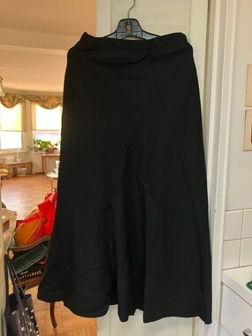 Classic Black A-Line Maxi Skirt